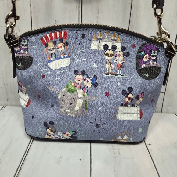 Dooney & Bourke Disney Mickey & Minnie HIPSTER Crossbody Bag A Walk In The Park - Picture 4 of 16